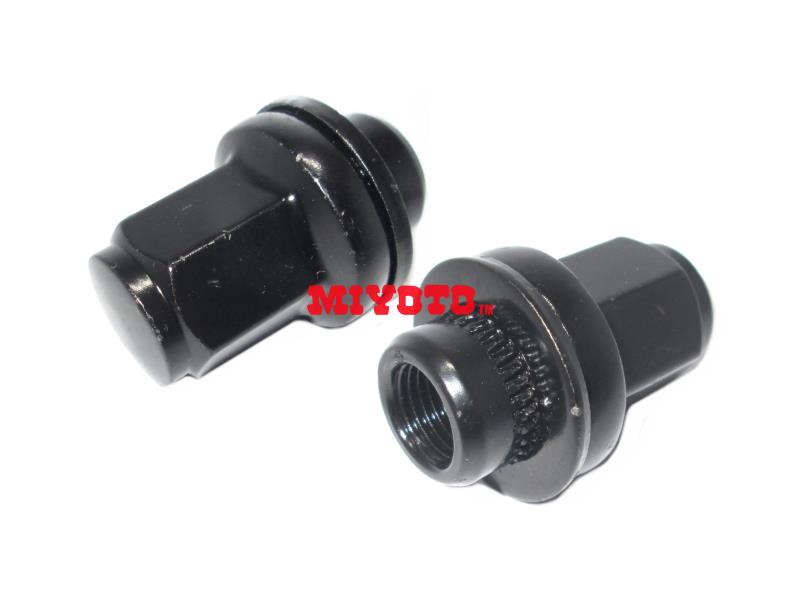 TOYOTA - HDJ101  CHROME NUT WITH WASHER (BLACK)  (M14 x 1.5 x 46L x OD22)  (HDJ101-7046E)